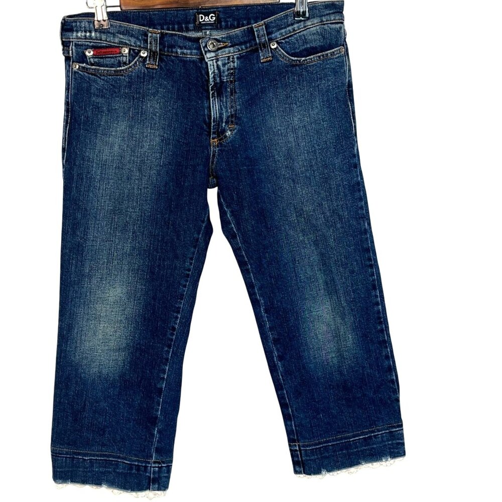 Dolce & Gabbana Dark Blue Cropped Jeans